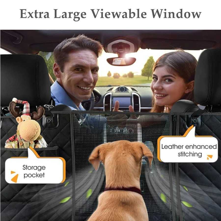 Dog Car Seat Covers For Tesla Model 3 Model Y 20-24 Dog Seat Cover Waterproof Scratchproof Hammock Durable Nonslip Pet Seat Cover with Mesh Window H25
