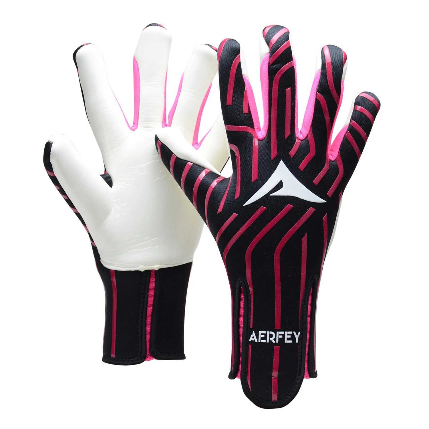 AERFEY Football Soccer Goalkeeper Gloves Thickened latex 4 mm Adults Teenager Goalkeeper Soccer Goalie Gloves Good adhesionXJ250213
