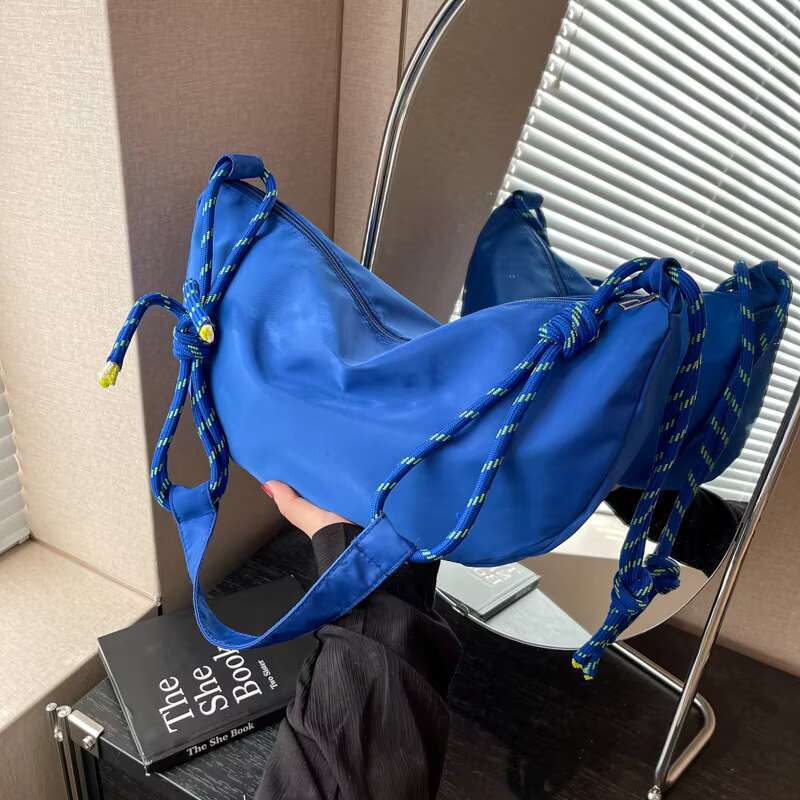 New Nylon Cloth Shoulder Bags Vintage Solid Color Hobos Casual Large Capacity Diagonal Bag Fashion Versatile Women Handbag