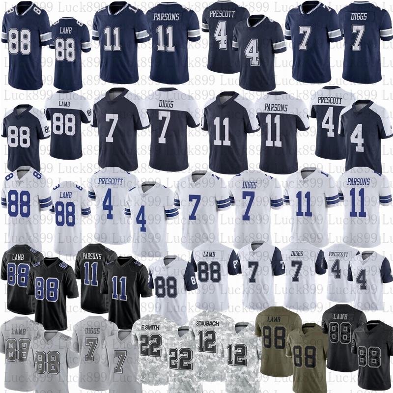 11 Micah Parsons CeeDee Lamb Football Jersey Dak Prescott Trevon Diggs DeMarcus Lawrence Leighton Vander Esch Emmitt Smith Mazi Smith Brandin Cooks