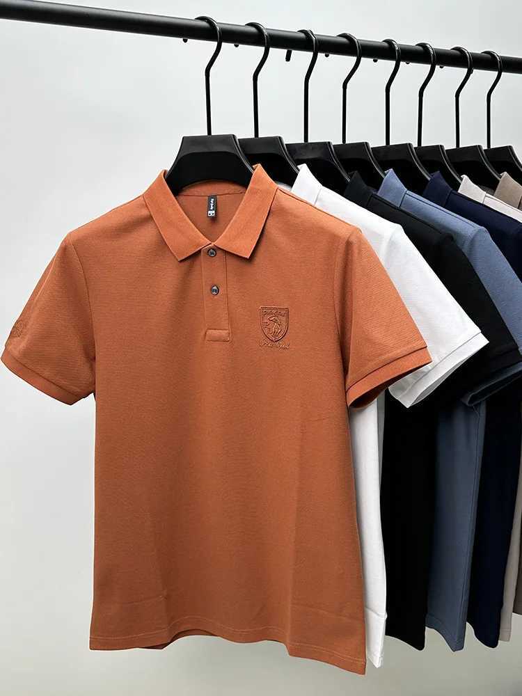 Light Luxury Brand Lapel Mens Short-sleeved High-quality Summer Wear Trendy Shield Embroidered Mens T-shirt Fashion Polo Shirt X2502131