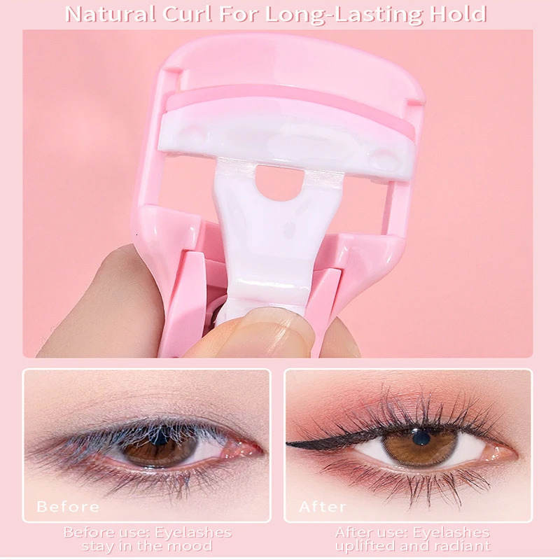 2 colors Mini press eyelash curler ABS elastic handle curling eye makeup tool 250115