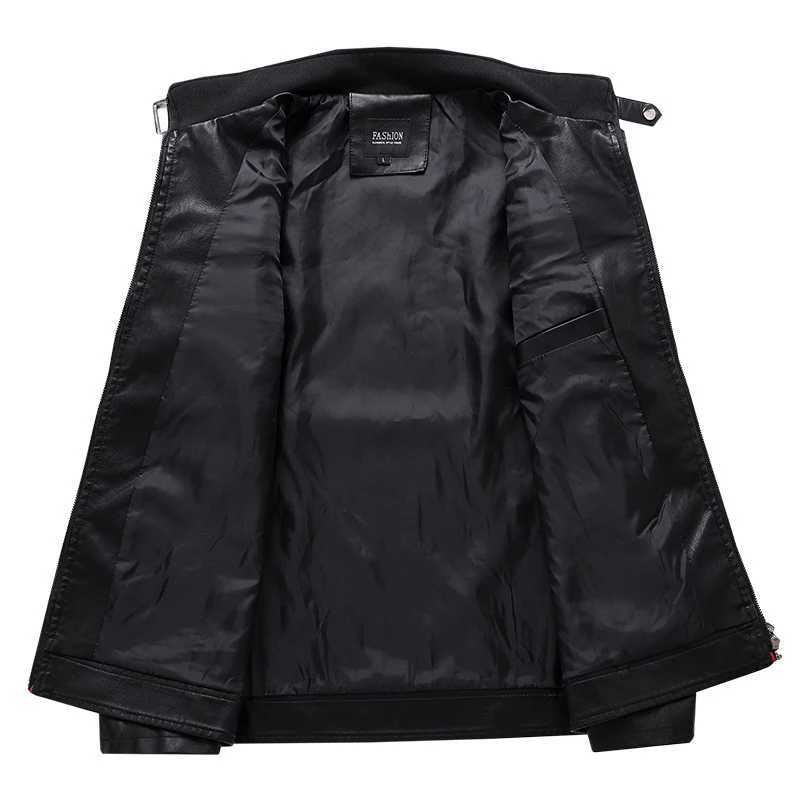 Autumn Winter Mens PU leather Jacket Fashion Man Retro Motorcycle Leather Coats Male Thermal Biker Leather Jacket Clothing 6XL X250213