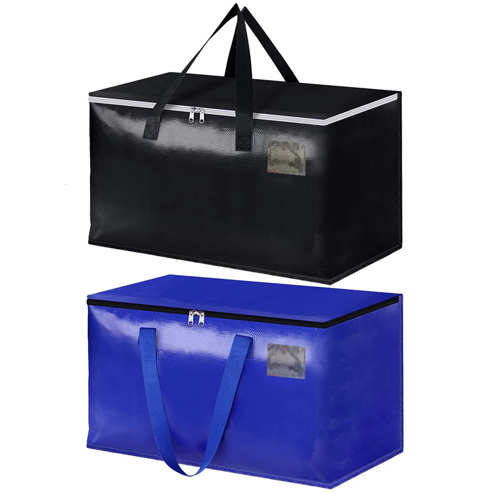 90L Moving Bags with Zippers Handles Storage Heavy Duty Packing Collapsible for Storing 250118