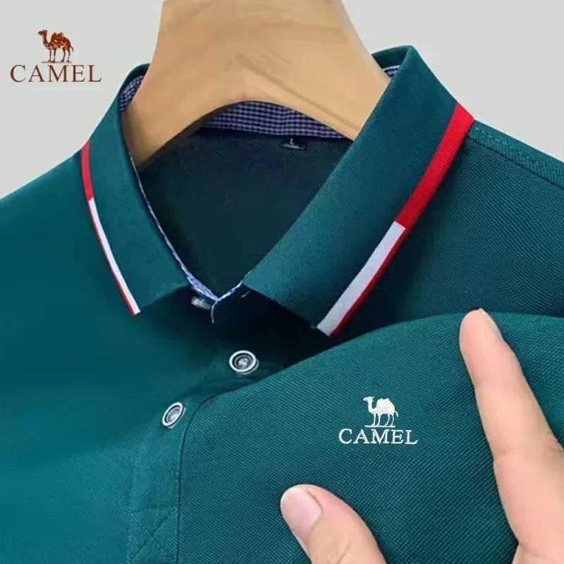 Mens tight fitting short sleeved polo shirt comfortable and breathable T-shirt high-quality and fashionable casual brand summer new style X250213