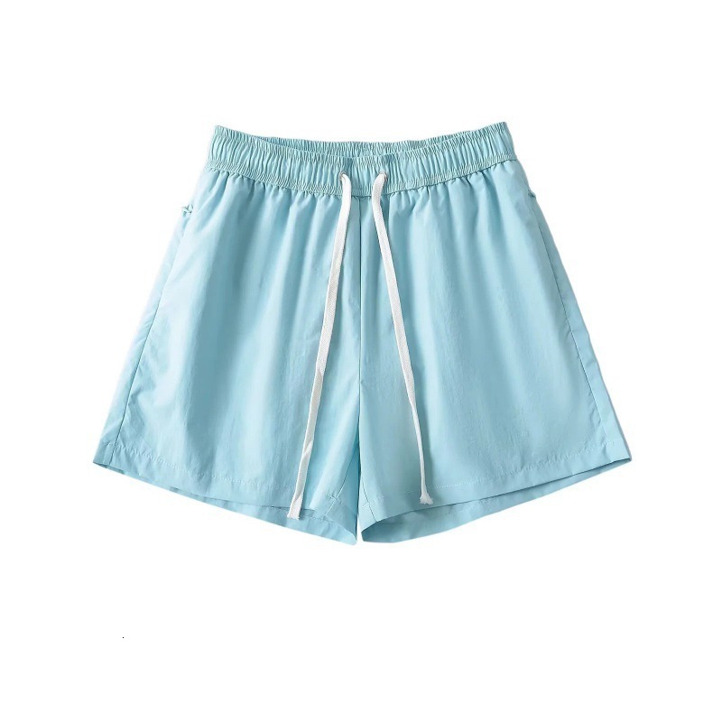 2025 Women's Summer New Candy Color Sexy Beach Pants Fashion High Waist Loose Shorts Tight Elastic Pull Rope Casual Sports Hot Pants