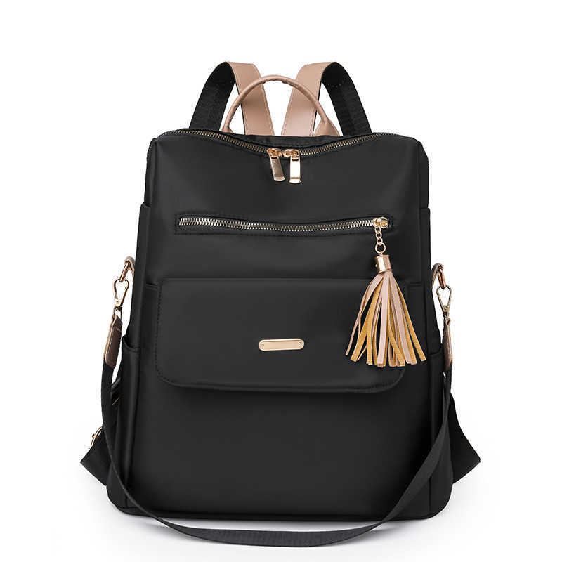 Oxford Cloth Womens Backpack New Large Capacity Backpack Dual Use Single Shoulder Womens Bag Leisure Backpack