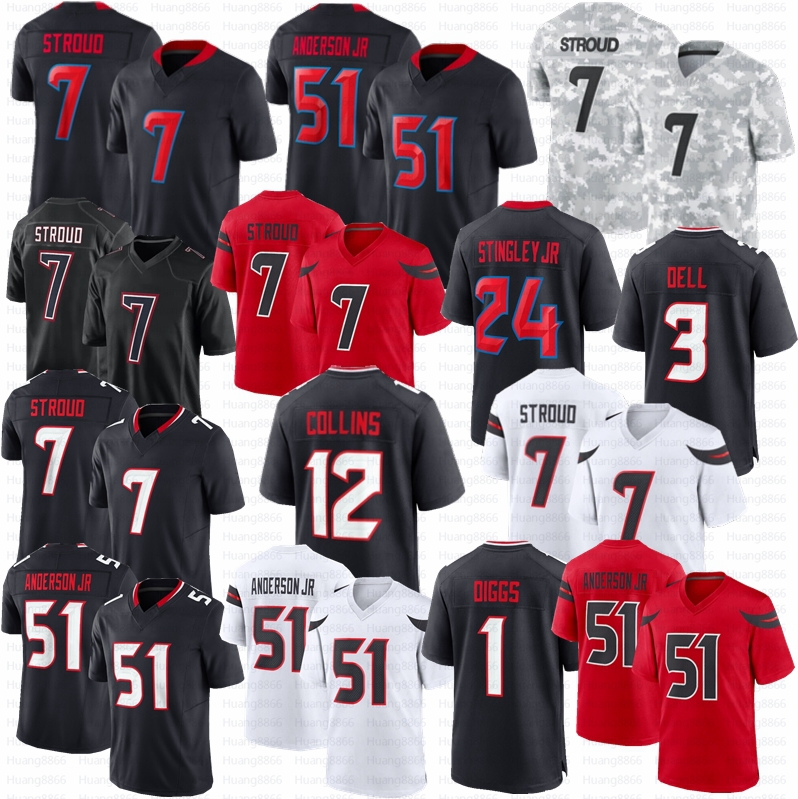 CJ Stroud Will Anderson Jr Football Jersey Tank Dell Nick Chubb Joe Mixon Derek Stingley Jr Nico Collins Dalton Schultz