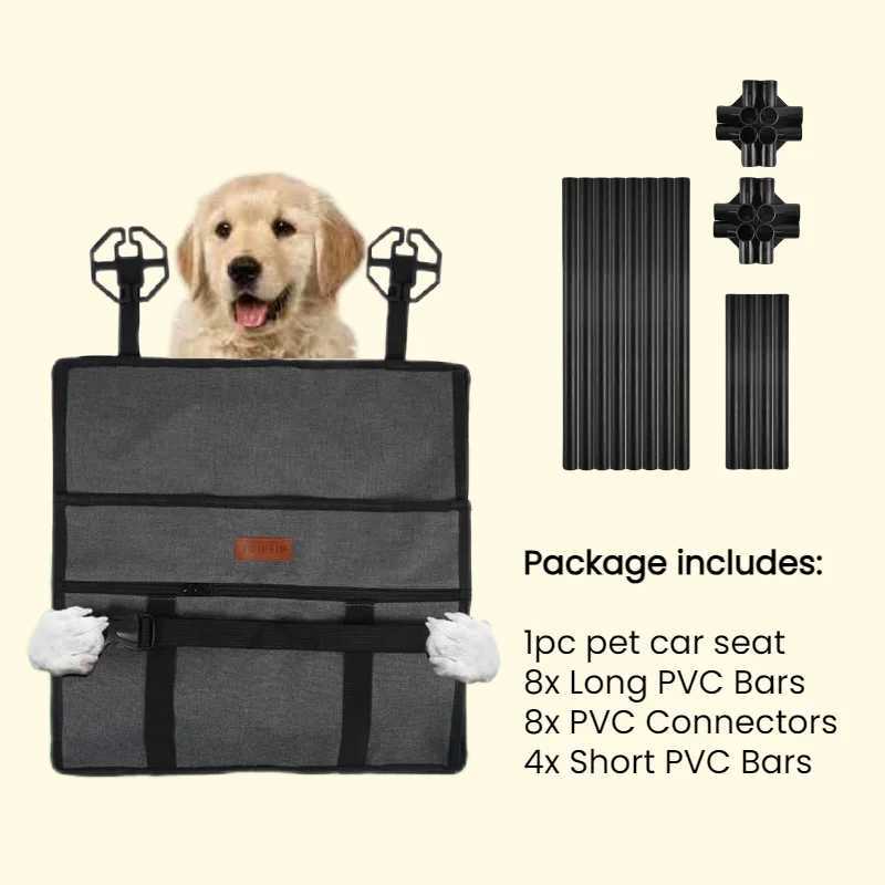 Dog Car Seat Covers Seats Pet Puppy Portable Booster with Safety Leash and Stable Frame Breathable Foldable H250211