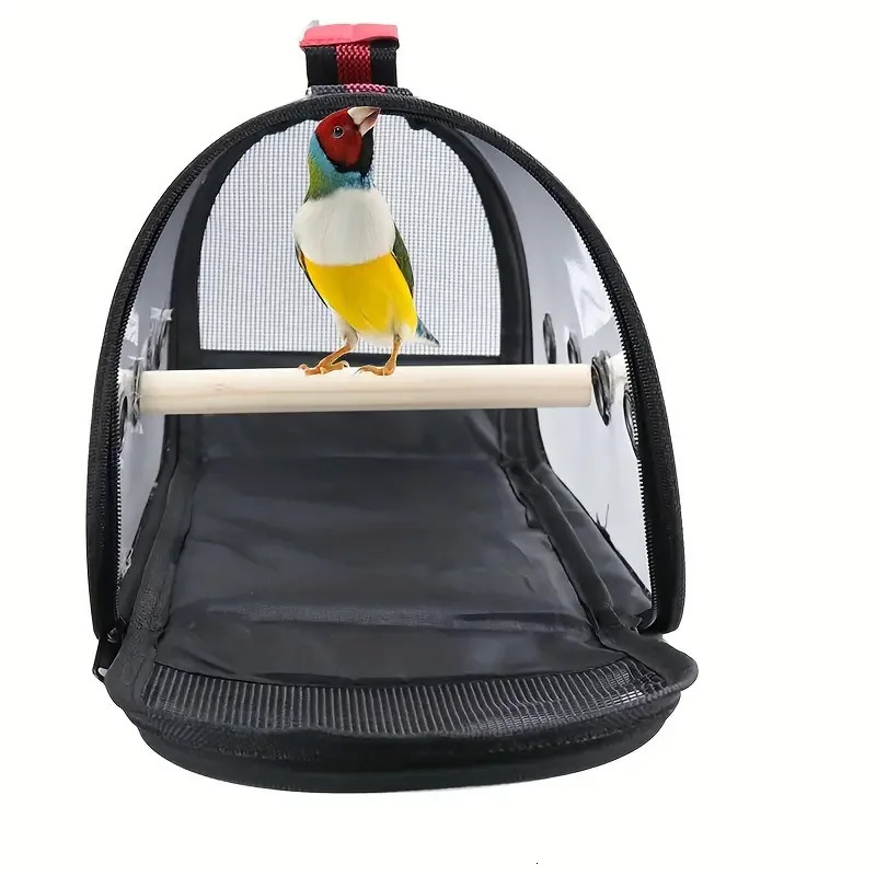 Lightweight Bird Parrot Travel Bag With Perch For Parakeet Cockatiel Travel Rats Bunny Small Animal Portable Pet Backpac 250206