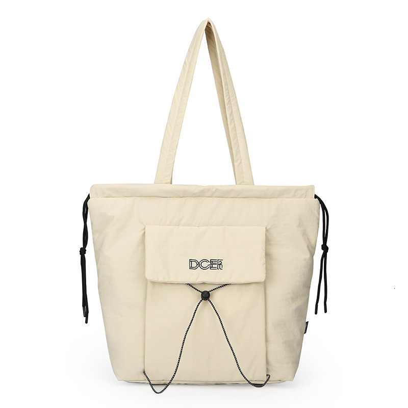 Bag New Drawstring Cotton Shoulder Lightweight Waterproof Tote Bag, Class And Commuting, Large Capacity Yoga Bag For Women