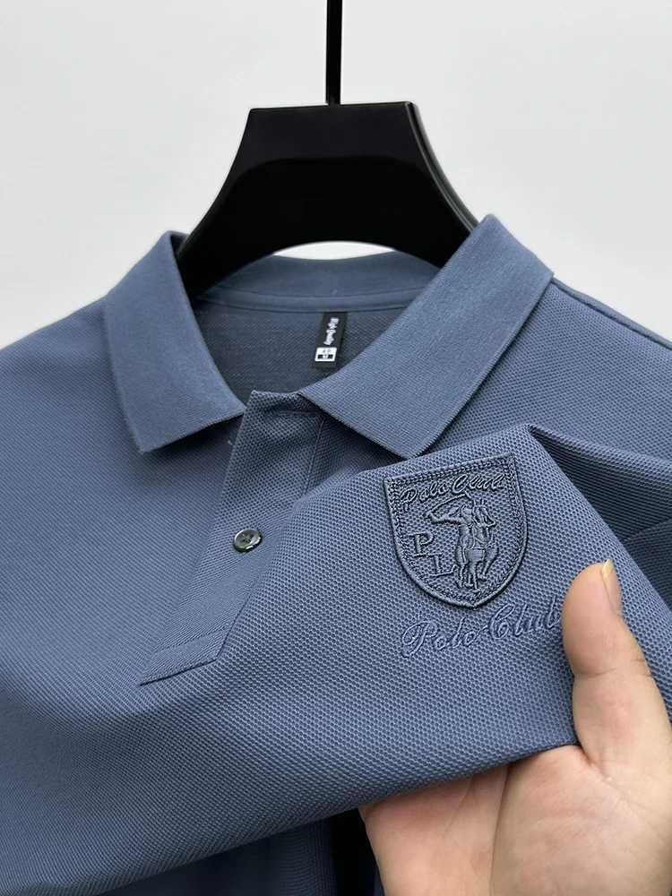 Light Luxury Brand Lapel Mens Short-sleeved High-quality Summer Wear Trendy Shield Embroidered Mens T-shirt Fashion Polo Shirt X2502131