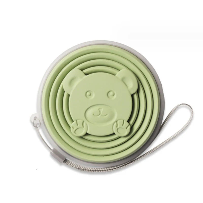 180320ML Silicone Collapsible Travelling Cups Reusable Portable Drinking Cup with Lids for Outdoor Hikin Z260202