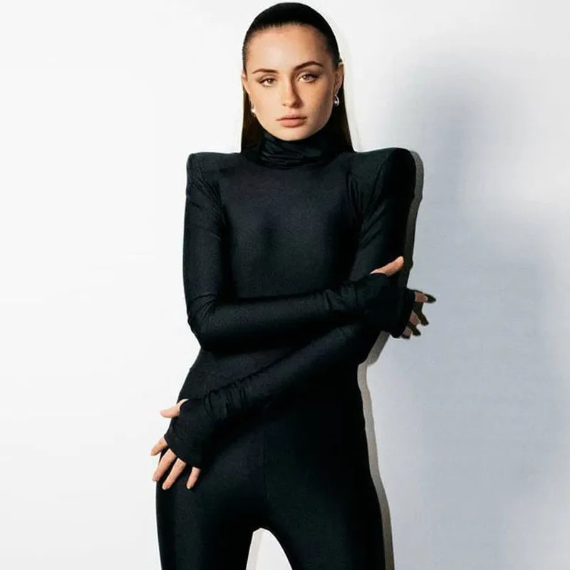 AHAgaga Loungewear Long Sleeve Fitness Rompers Women Jumpsuits Sexy Office Lady Fashion Bodysuit One Piece Female Overalls Tops 250211