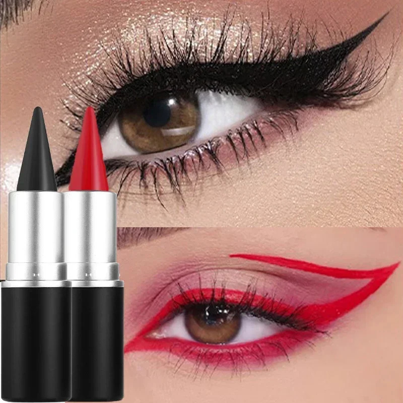 Creamy Texture Eyeliner Black Red Matte Easy Coloring Sweatproof High Pigment Eyeliner Pencil Daily Makeup Accessories for Women 250113