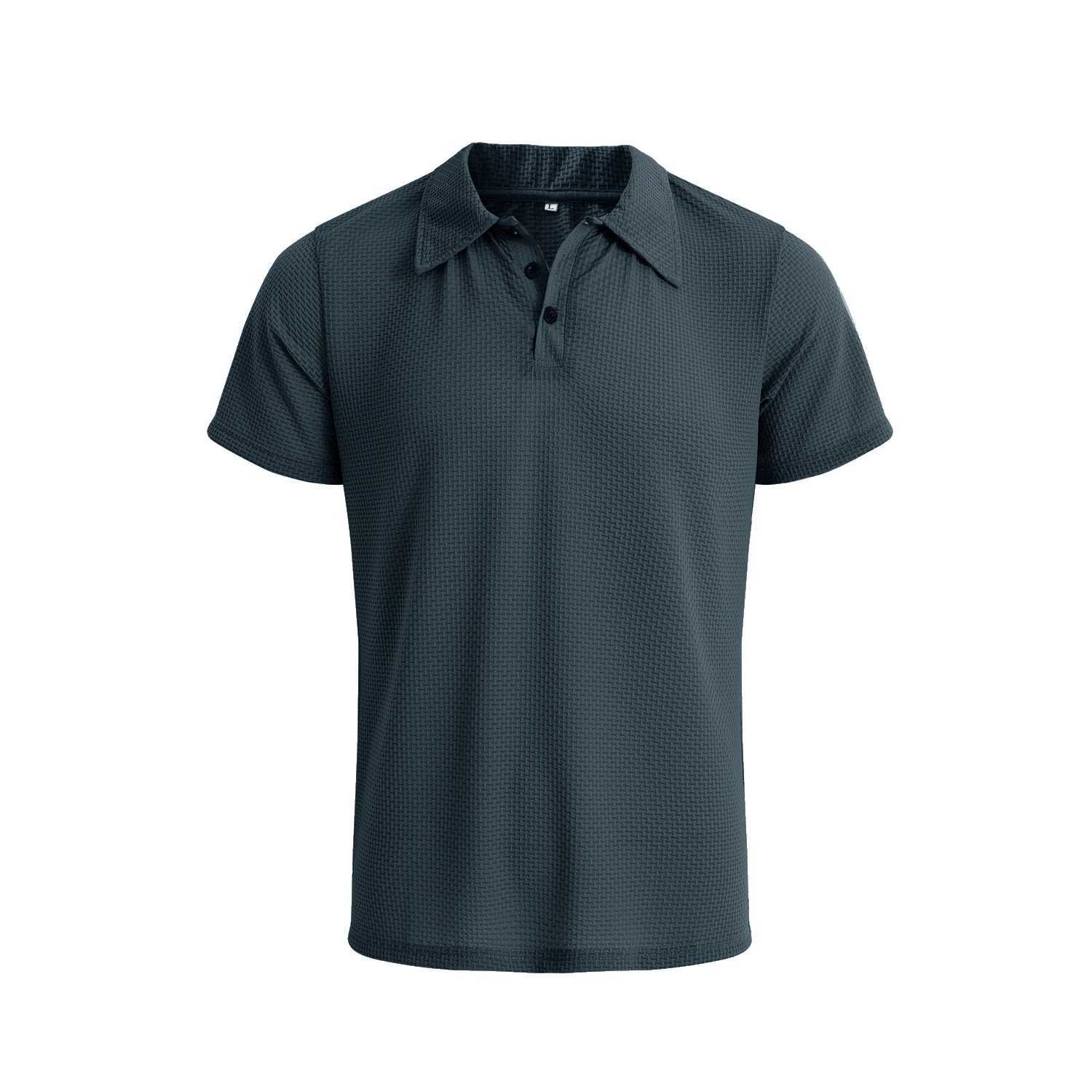 Summer New Mens Short Sleeve T-shirt Cool and Breathable Polo Shirt Business Casual Sweat-absorbing Tops L-4XL X250213
