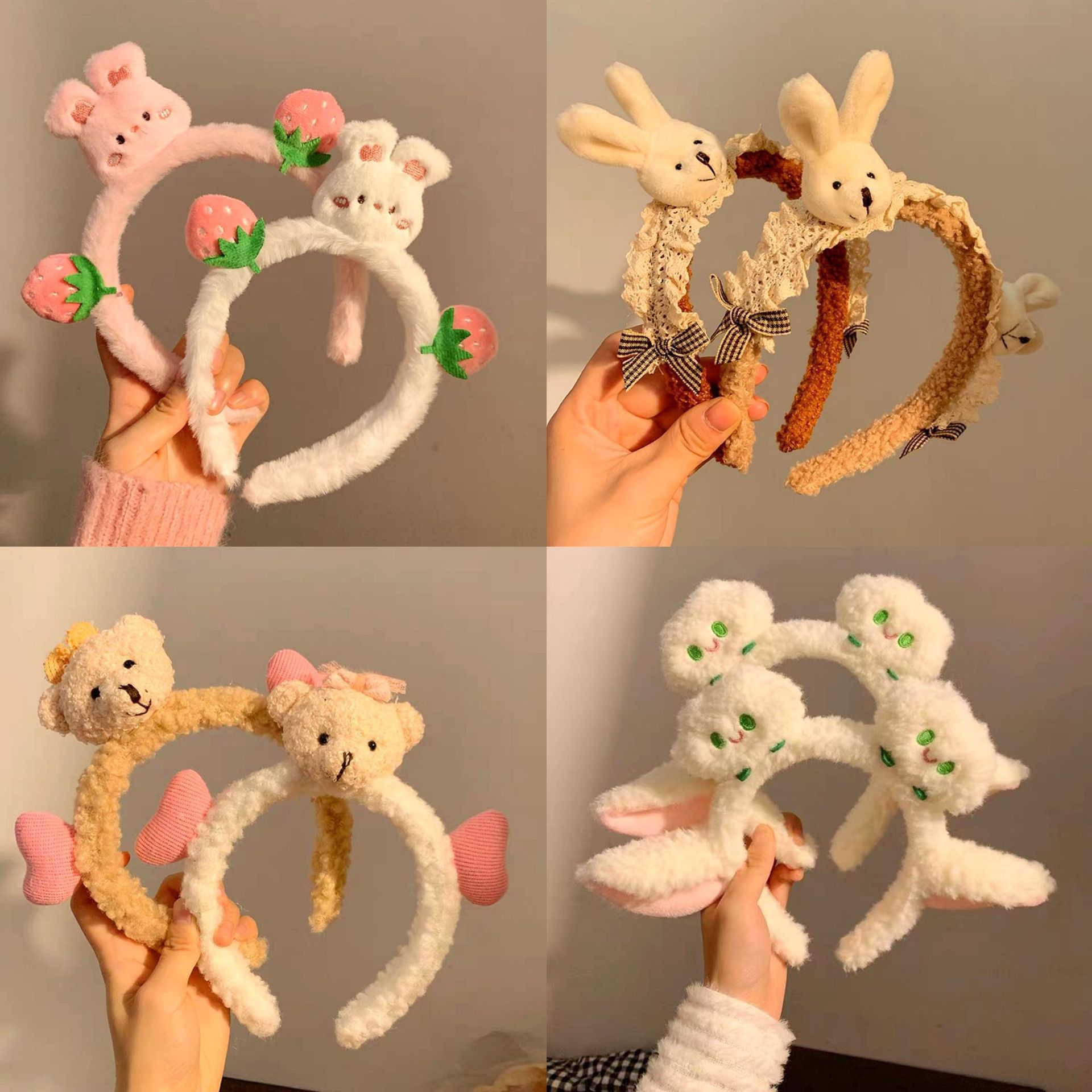 Kids' Wide Banded Headbands with Cartoon Design & Decorative Details