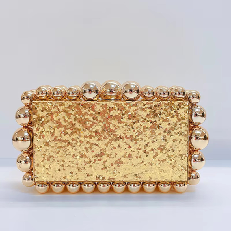 hot Leopard Print Acrylic Evening Clutch Bag with Sequins - Women's Designer Wedding Party Purse Handbag