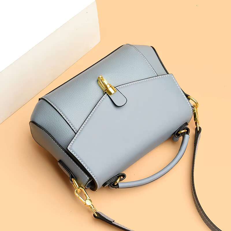Pure Leather Bags Women Shoulder Tote CONTRAST Trend Sewing Thread Designer Crossbody Bags Quality Messenger Bag Handbag Sac