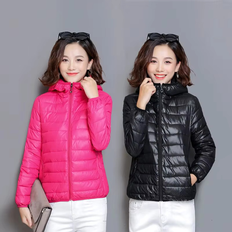 Lightweight Natural Down Jacket for Women Hooded Coat Puffer Jackets Female Winter 2024 Trend Korean Style Ultra Light Coats Hit ddmymarket