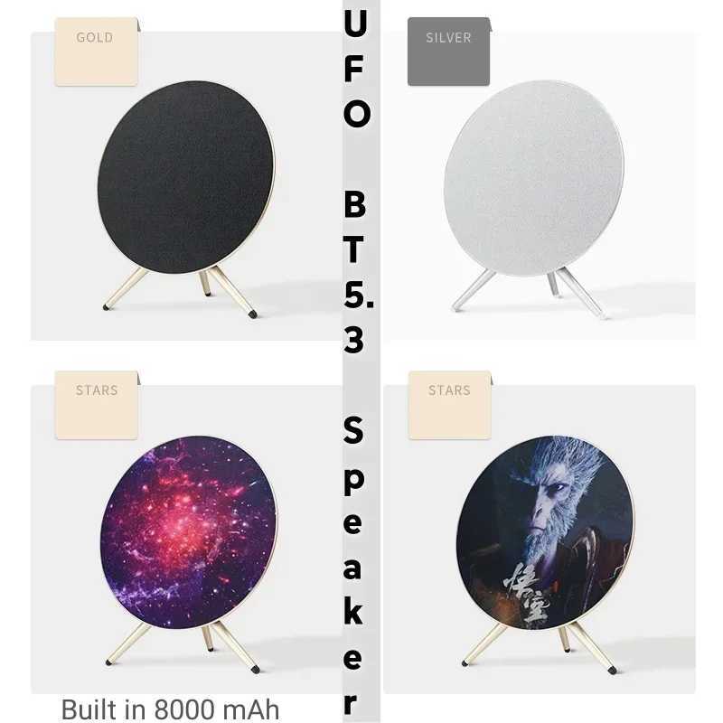 New Design UFO BT5.3 Speaker 80W Home Theater FM LED Light Outdoor Subwoofer Clear Sound Wireless Caixa De Som Speaker Z250213