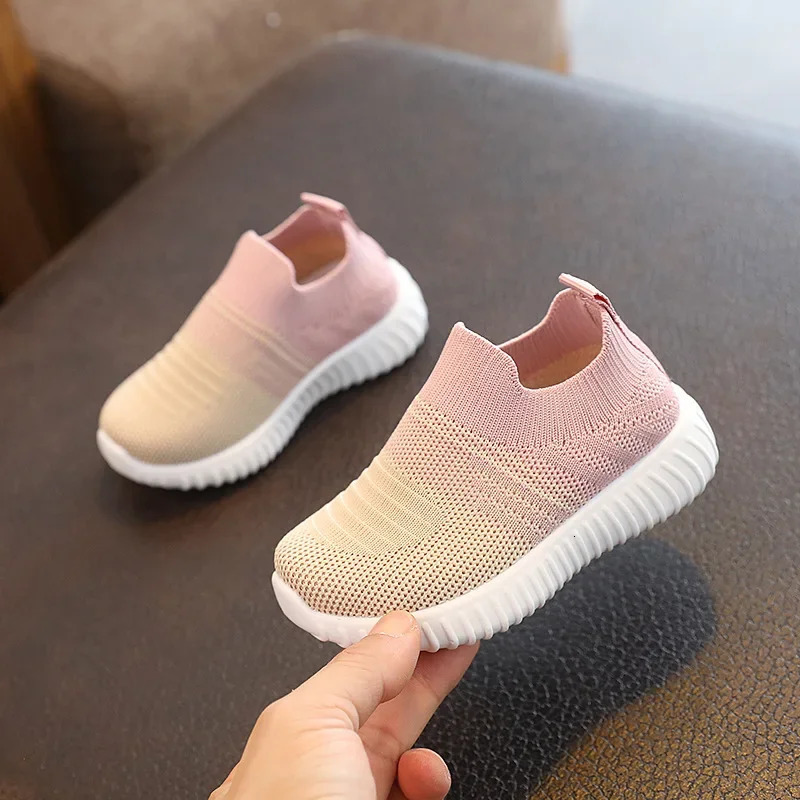 Baby Sneakers Fashion Children Flat Shoes Infant Kids Baby Girls Boys Solid Stretch Mesh Sport Running Sneakers Shoes 250117