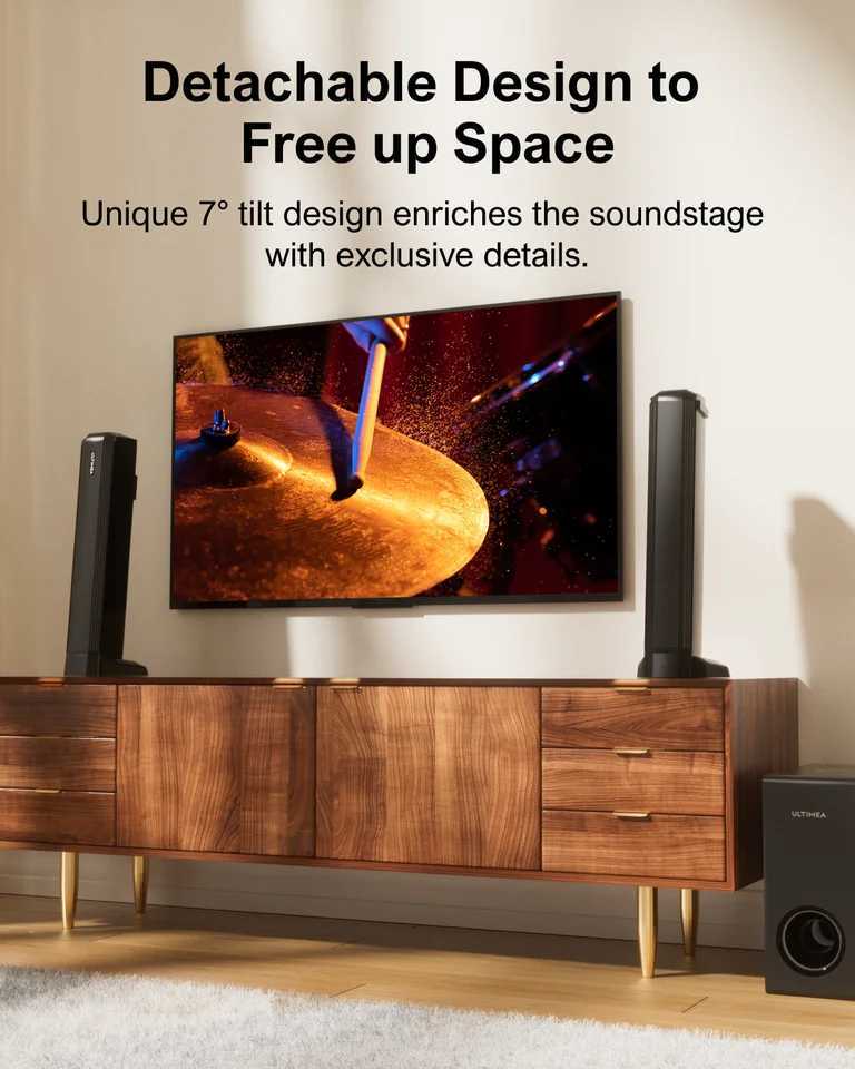 ULTIMEA 200w 4.1ch TV Sound bar Heimkino Soundsystem -Lautsprecher Soundbar Subwoofer support optische Aux Speaker Z250213