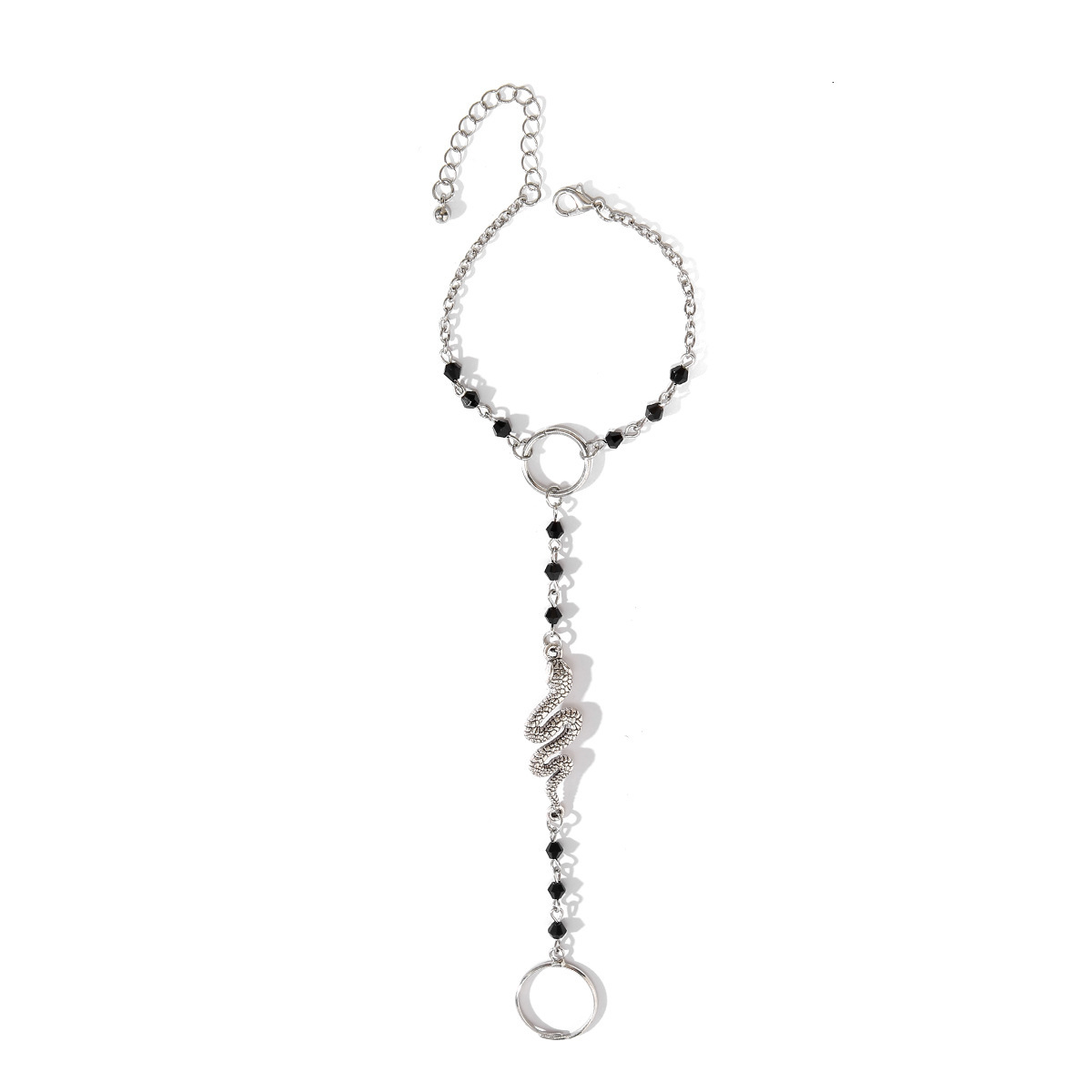 Fashion Jewelry Punk Snake Sweet Cool Finger Hip Hop Metal Crystal designer Backchain Bracelet