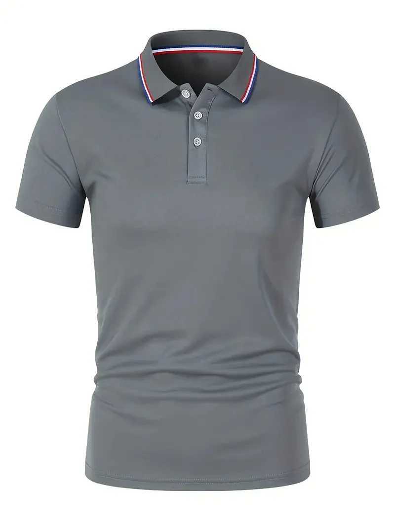 Vintage Mens Short Sleeve Shirt Breathable Lapel Business Casual Polo Shirt Fashion Simple Design Mens Summer Comfortable Tops X250213