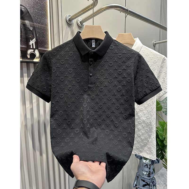 High-grade POLO shirt summer new comfortable breathable casual lapel short-sleeved T-shirt thin half sleeve shirt men 2025