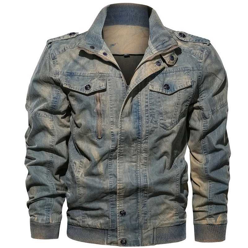 Mens retro military denim jacket bomber wash jacket mens slim fit jeans jacket outerwear Chaquetas Hombre Plus size 5XL 6XL X250213