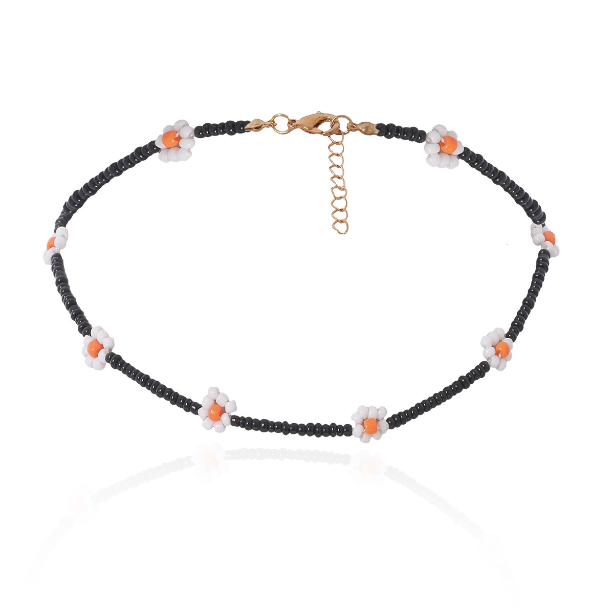 designer fashion Jewelry ethnic style colorful beaded creative rice bead woven wer geometric Woman necklace