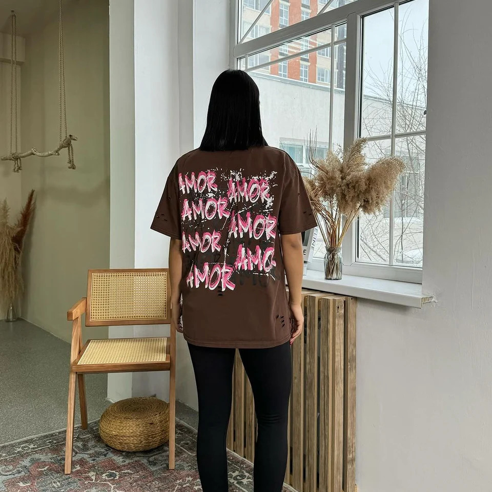 Summer Loose Oversized Tops Casuales Letter Print T Shirt Femme Spring Sunmer s Fashion Street Short Sleeve O-Neck Tees 250208