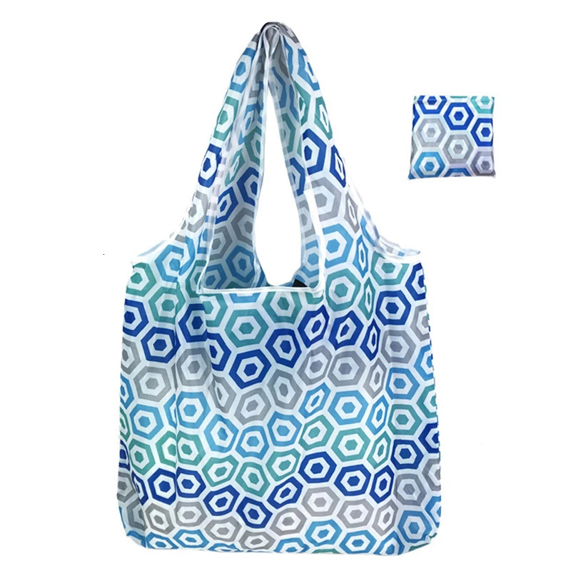 Shopping Bags Fashion Portable Various Prints and Large Capacity Convenient Nylon Easy to Fold Package Travel Essential 250121
