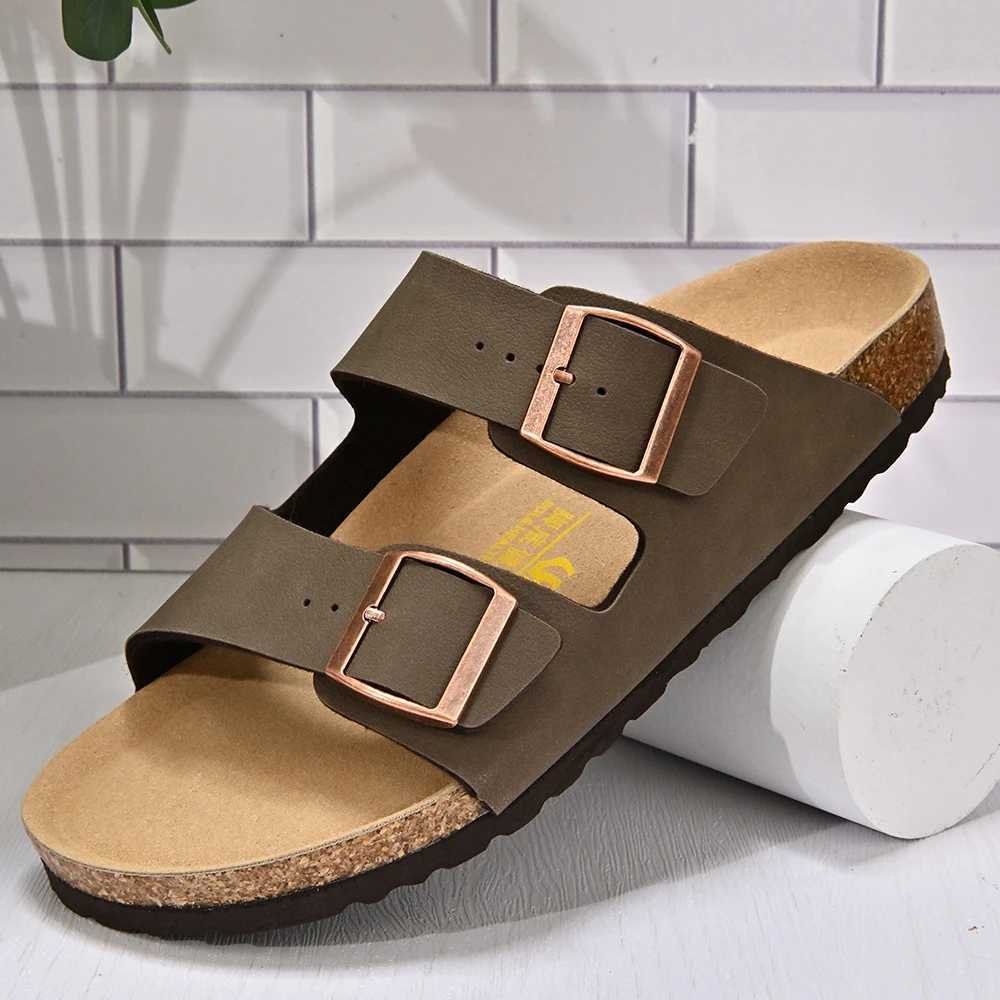 Mens Sandals Summer Leather Mens Sandals Wen Slippers Non-Slip Outdoor Beach Casual Shoes Hbre Durable Luxury Shoes Y250301
