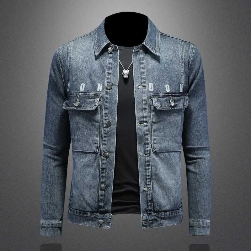 Spring 2025 mens casual denim jacket fashion casual washing denim jacket social street clothing workwear jacket mens clothing X250213