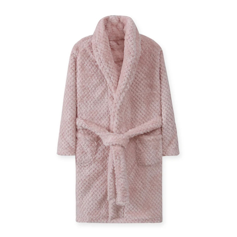 Soft Children Flannel Pajamas Autumn and Winter Pajamas for Girl Warm Kids Bathrobe Boy Sleepwear Family Matching Homewear 4-16Y 250208