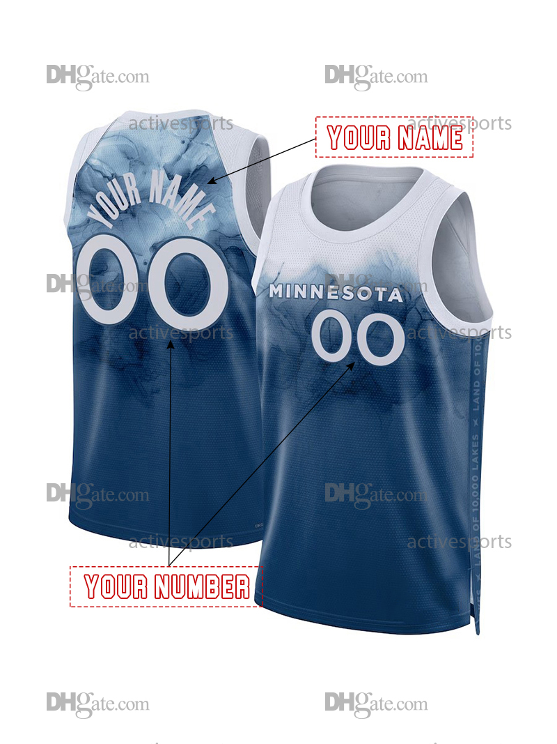 Mens Womens Youth 5 Edwards 11 Reid Basketball Jersey Randle Gobert Clark McDaniels Custom Stitched