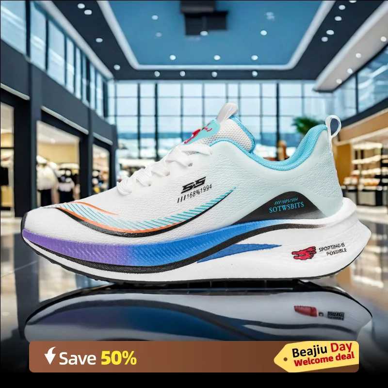 Carbon Plate Marathon New 2025 Men Sports Running Shoes Breathable Lightweight Womens Comfortable Athletic Nonskid Sneakers Z250304