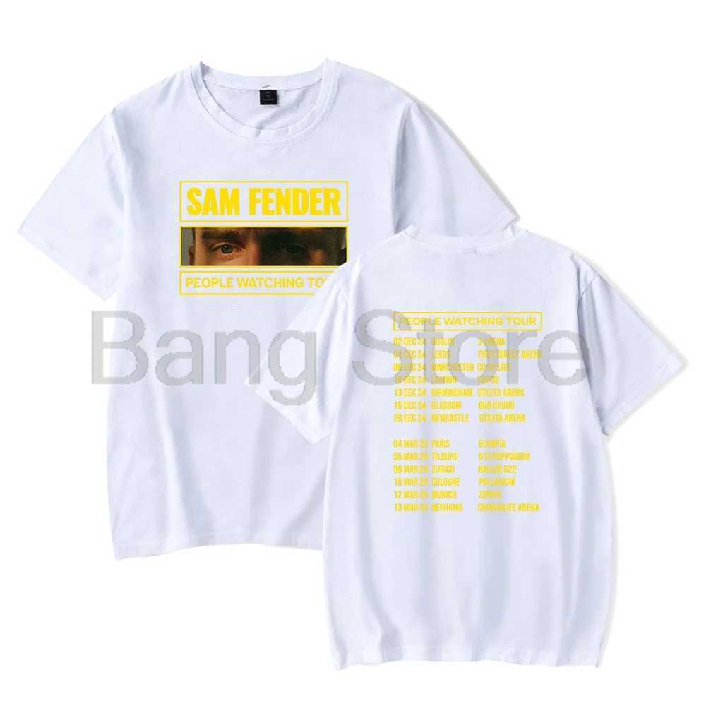 Sam Fender People Watching Tour Short Slve T Women Men Crewneck Fashion Unisex T-shirt X250213