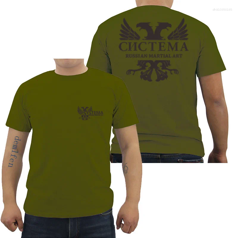 Men's T Shirts Summer Cotton Shirt Systema Spetsnaz Russian Army Martial Art T-shirt Male Short Sleeve O-neck Cool Streetwear