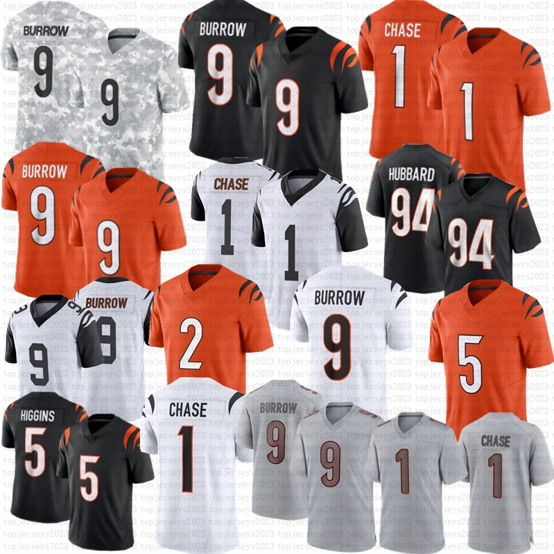 Joe Burrow JaMarr Chase Football Jersey Shemar Stewart Evan McPherson Tee Higgins Sam Hubbard Amarius Mims Cam Taylor-Britt Trey Hendrickson Chad Johnson stitched
