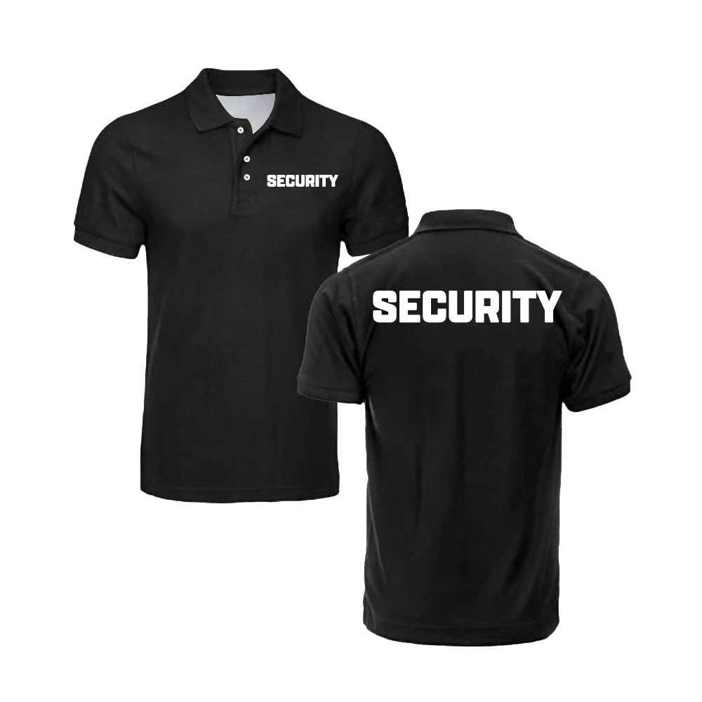 Classic Security Officer Mens Solid Color Custom Polo Shirt Casual Polyester Lightweight Soft Work Uniform Bulk Tops X250213