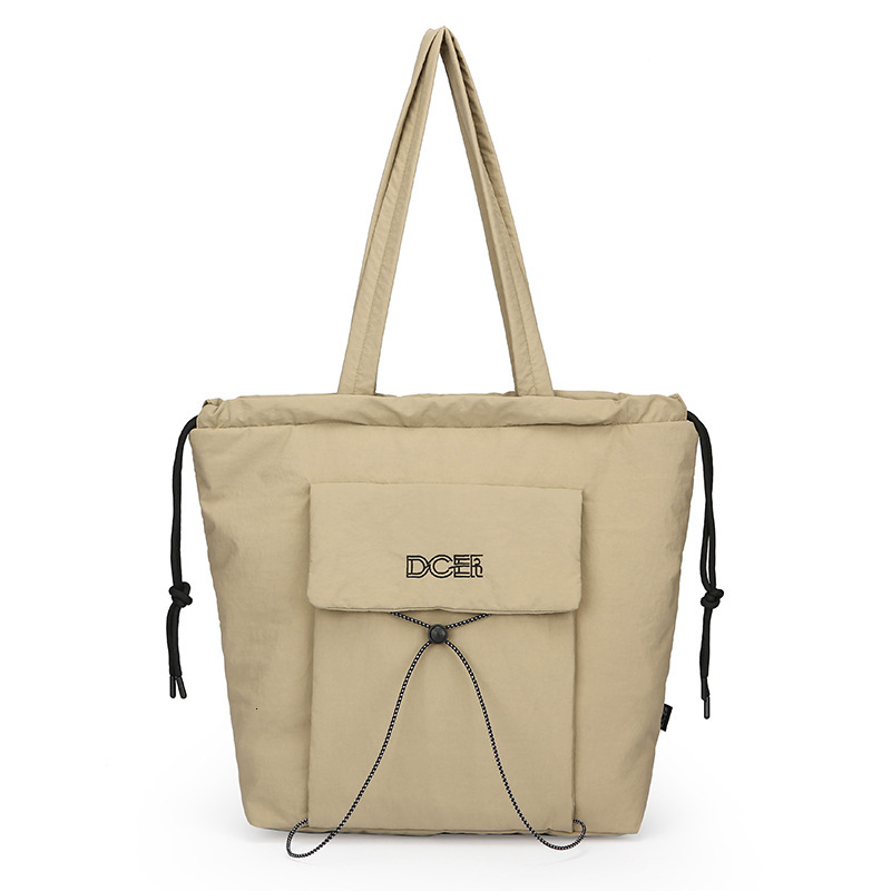 Bag New Drawstring Cotton Shoulder Lightweight Waterproof Tote Bag, Class And Commuting, Large Capacity Yoga Bag For Women