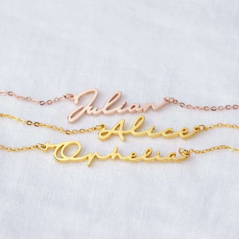 Delivery within 3 days: DIY personalized stainless steel name necklace, letter pendant, custom cutting