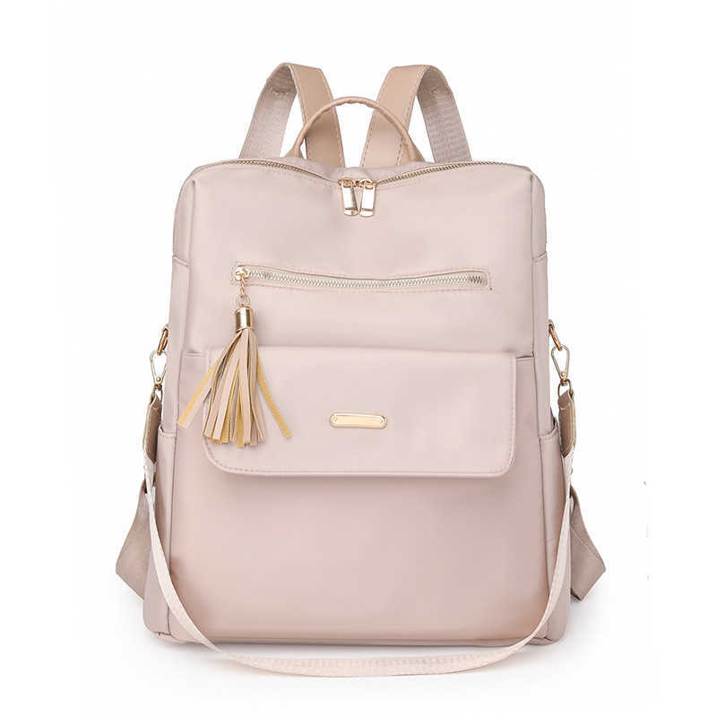 Oxford Cloth Womens Backpack New Large Capacity Backpack Dual Use Single Shoulder Womens Bag Leisure Backpack