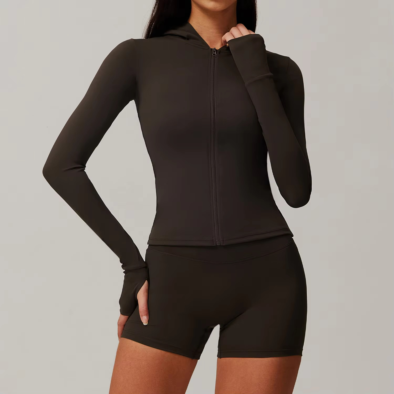 2025 New Zipper Buff Tight Long-Sleeved Sports Coat Women's Running Fiess Breathable Stretch Yoga Suit Slim Soft Top