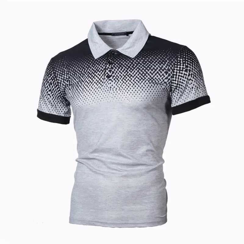Men Polo Men Shirt Short Sleeve Polo Shirt Print Polo New Clothing Summer Streetwear Casual Fashion Men tops X250213