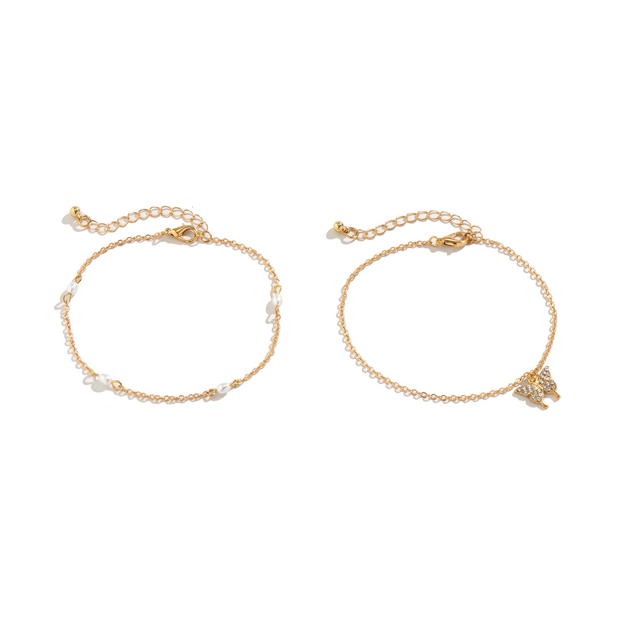 fashion Bohemian Shell Conch designer Set Ankle Chain Small Metal Versatile Rice Bead Anklet Woman