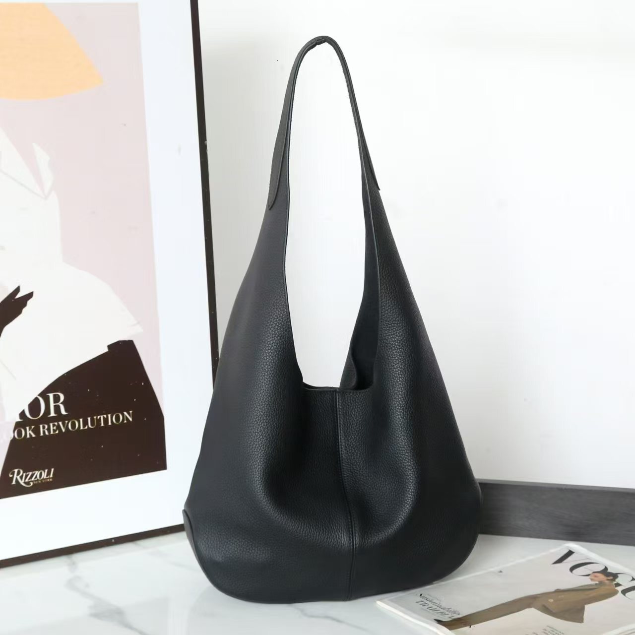 Bag Fashion Autumn And Winter Genuine Leather Shoulder 2024 New Item, High-End Feeling Under The Armpit, Large Tote Bag, Commuting Women's Bag